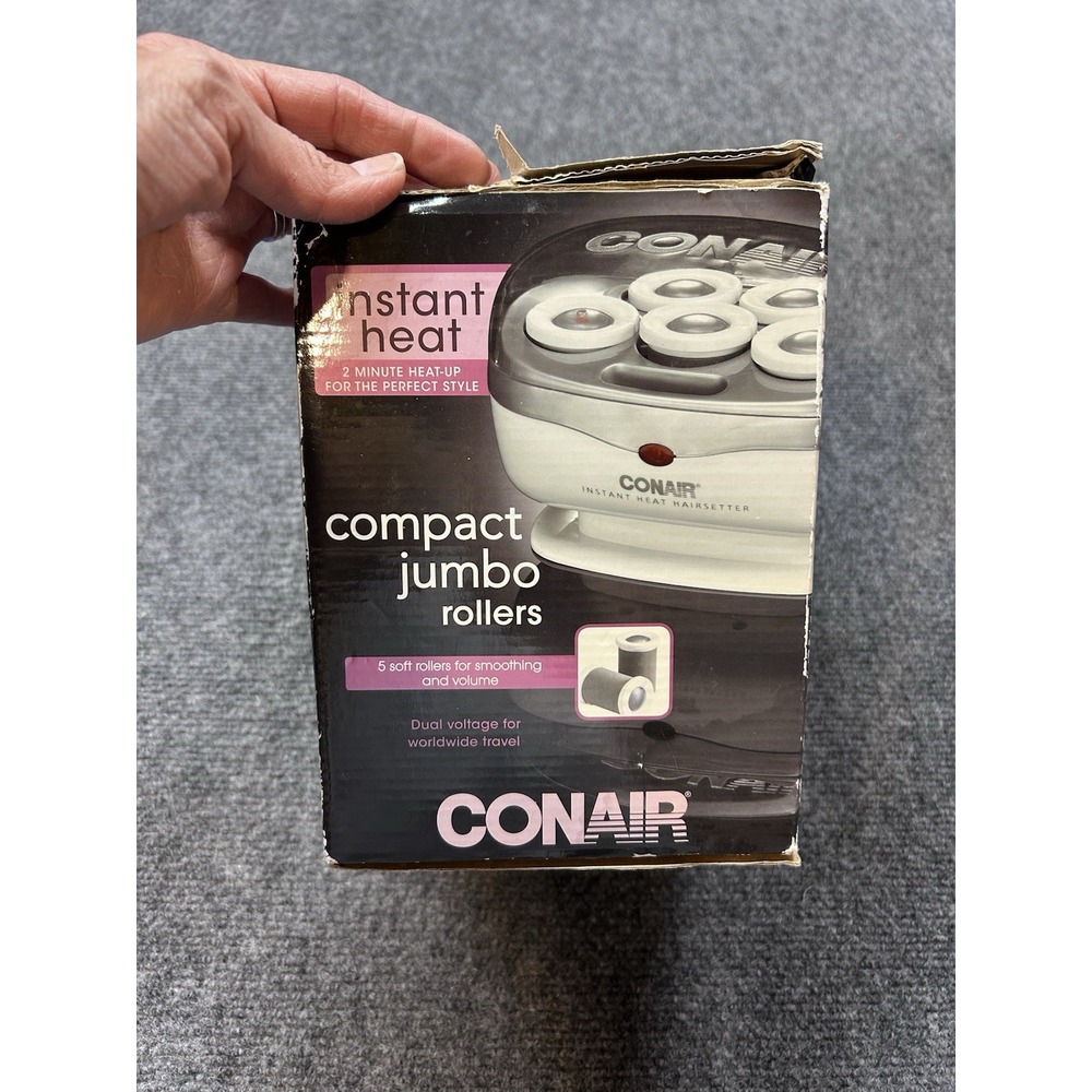 NEW 2012 Conair Instant Heat Compact Jumbo Hot Rollers Setter 5 Rollers TS7NR - Picture 2 of 10